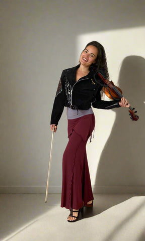 STAR-DANCER LONG PANTS Solid Color