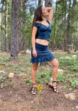 SUNDARI SHORT SKIRT WITH SILK