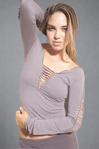 LONG SLEEVE T-SHIRT WITH LACING