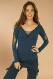 LONG SLEEVE T-SHIRT WITH LACING