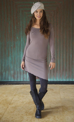 ASYMMETRICAL TUNIC WITH LONG SLEEVES